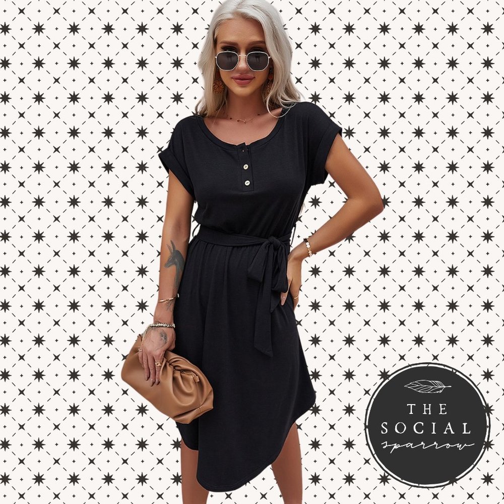 Black Belted Dress